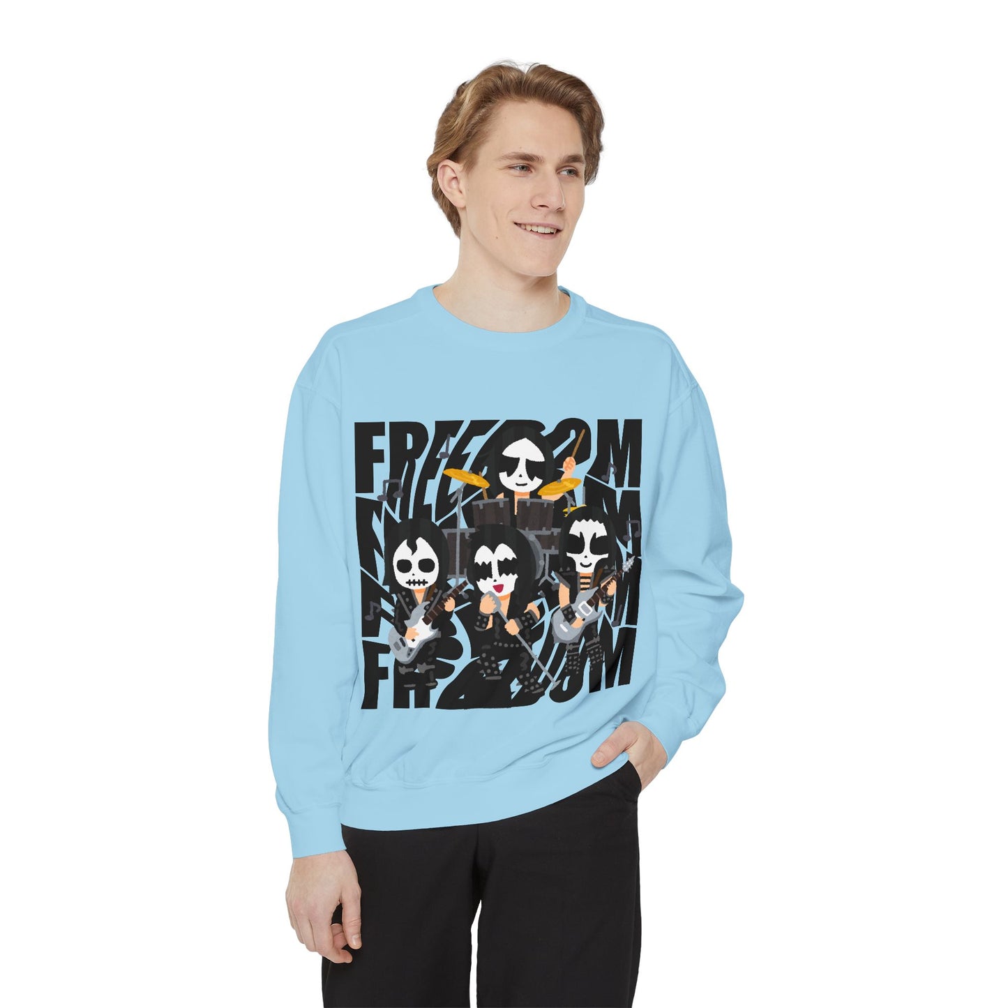 Freedom and Deep Thoughts Unisex Sweatshirt, Rock Music Apparel, Gift for Music Lovers, Cozy Layer for All Seasons, Statement Fashion Piece