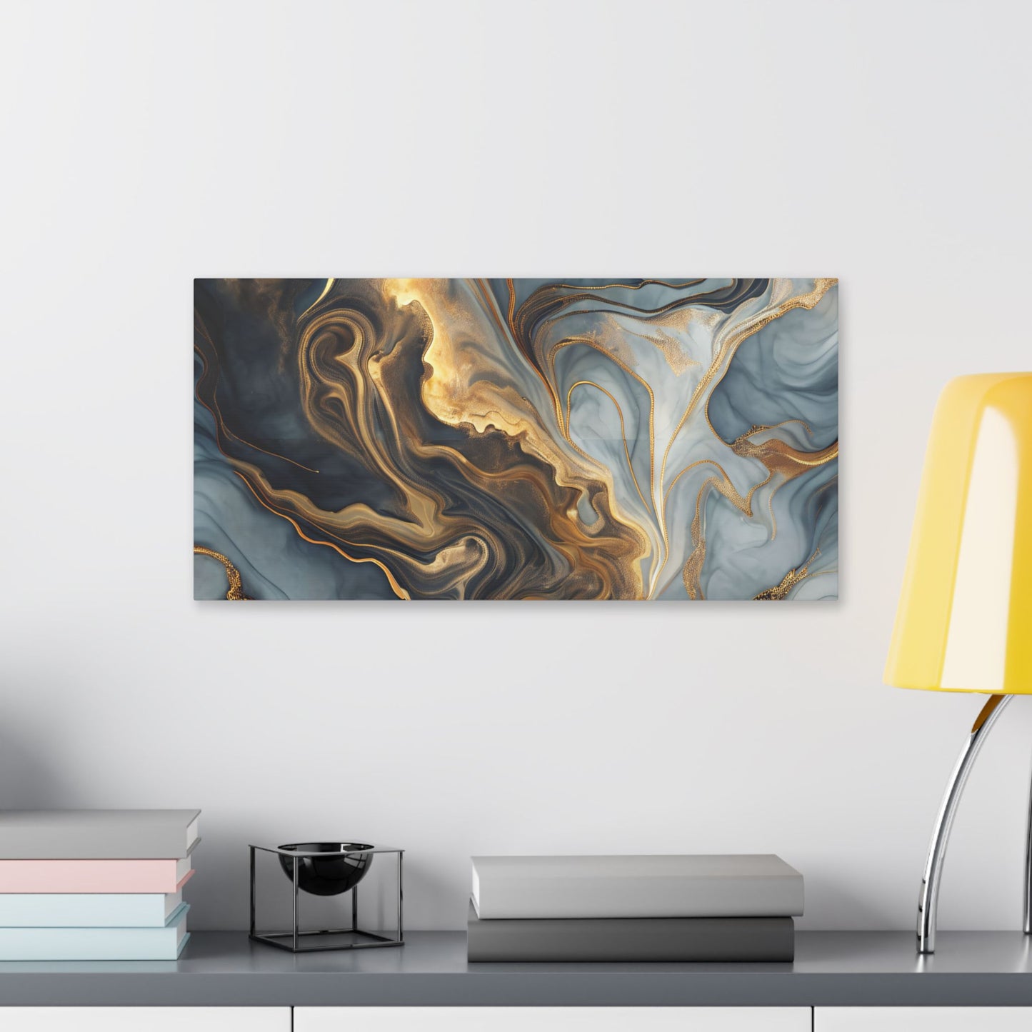 Elegant Marble Artwork, Stretched Canvas Wall Art, Modern Home Decor, Abstract Design, Art for Living Room, Gift for Art Lovers