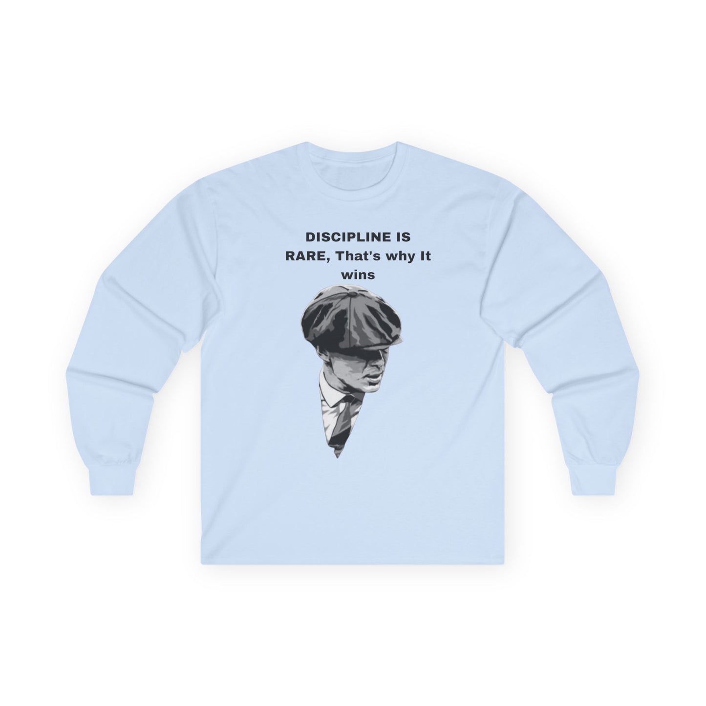 Inspirational Long Sleeve Tee - Discipline is Rare, Motivation Shirt, Gift for Students, Trendy Graphic Tee, Unisex Casual Wear