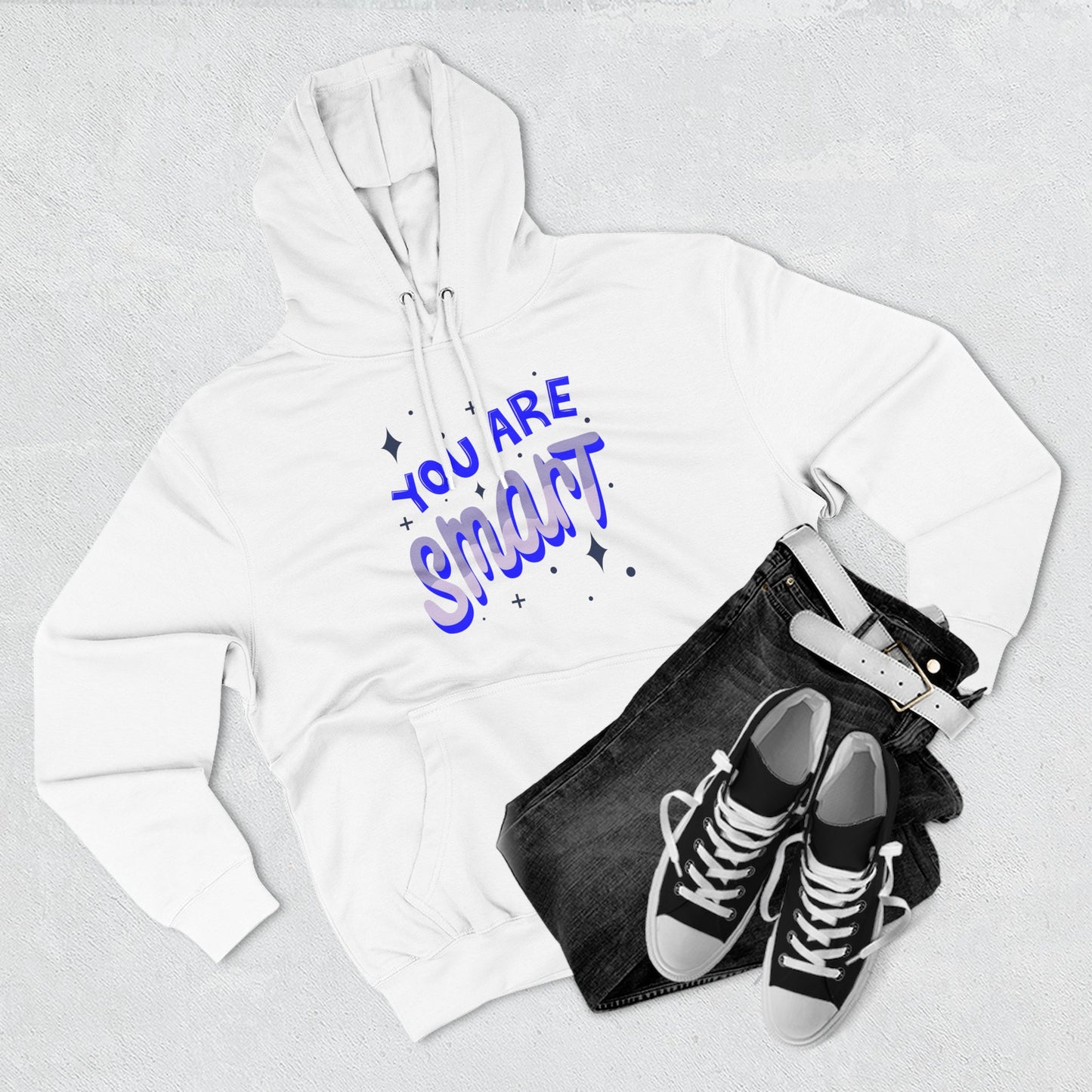 Motivational Three-Panel Fleece Hoodie | Positive Vibes, Gifts for Students, Encouragement Apparel, Casual Wear, Inspirational Hooded [...]