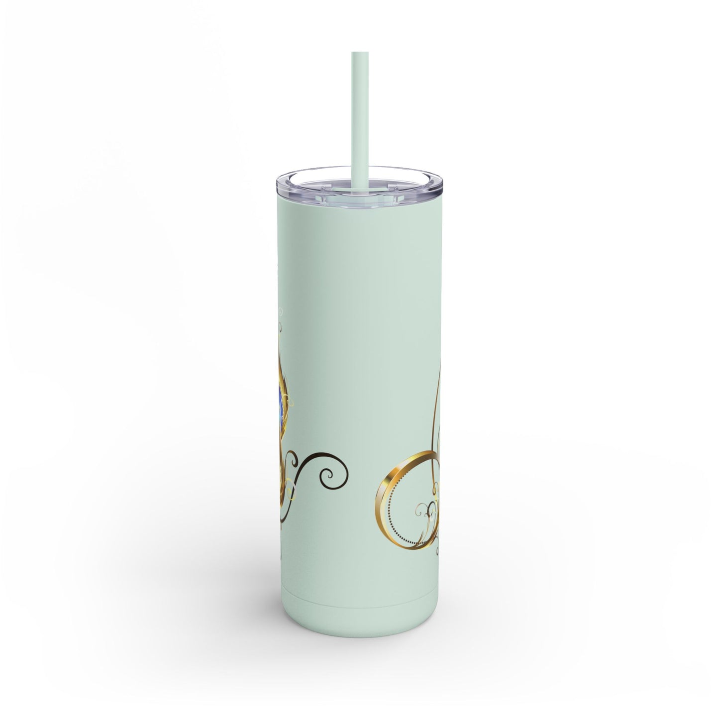 Elegant Peacock Tumbler - 20oz Skinny Travel Cup, Beautiful Drinkware for Gifts, Parties, and Home Decor