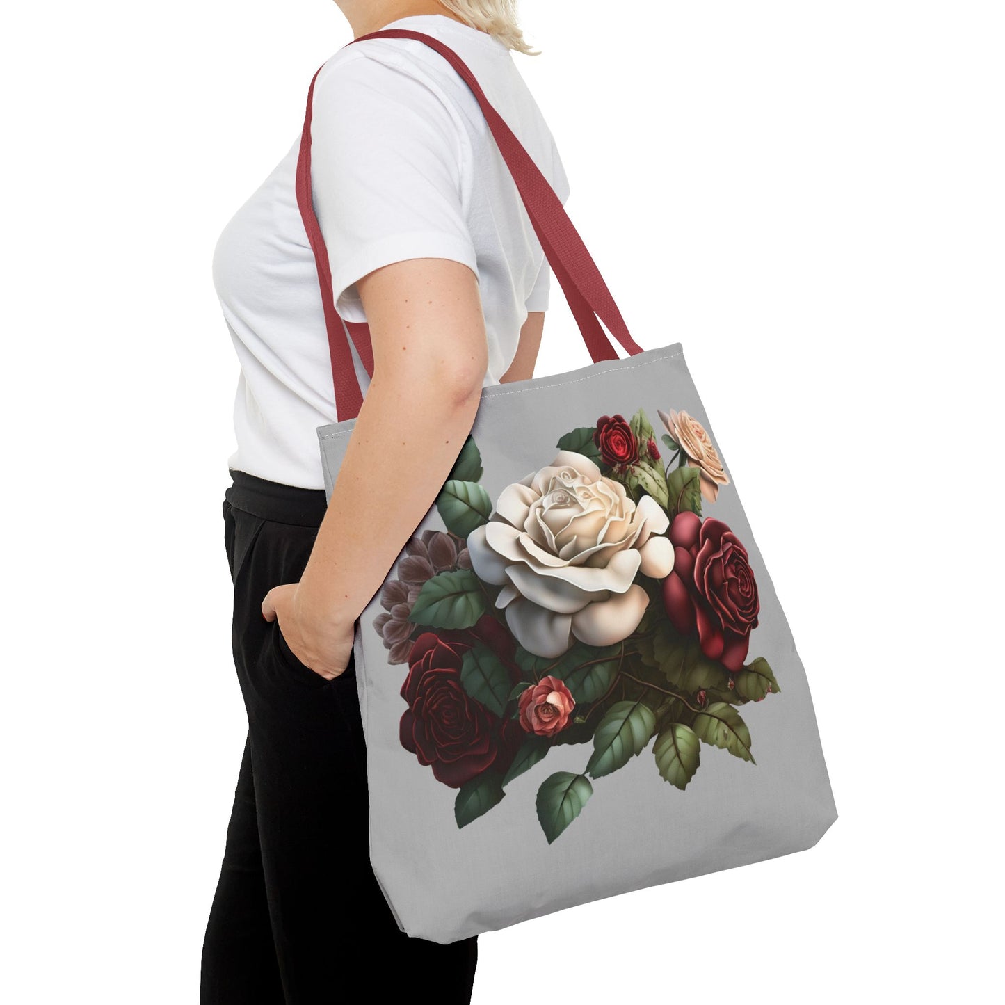 Floral Tote Bag - Elegant Design for Everyday Use, Shopping, Gifts, Mother’s Day, Eco-Friendly Bag