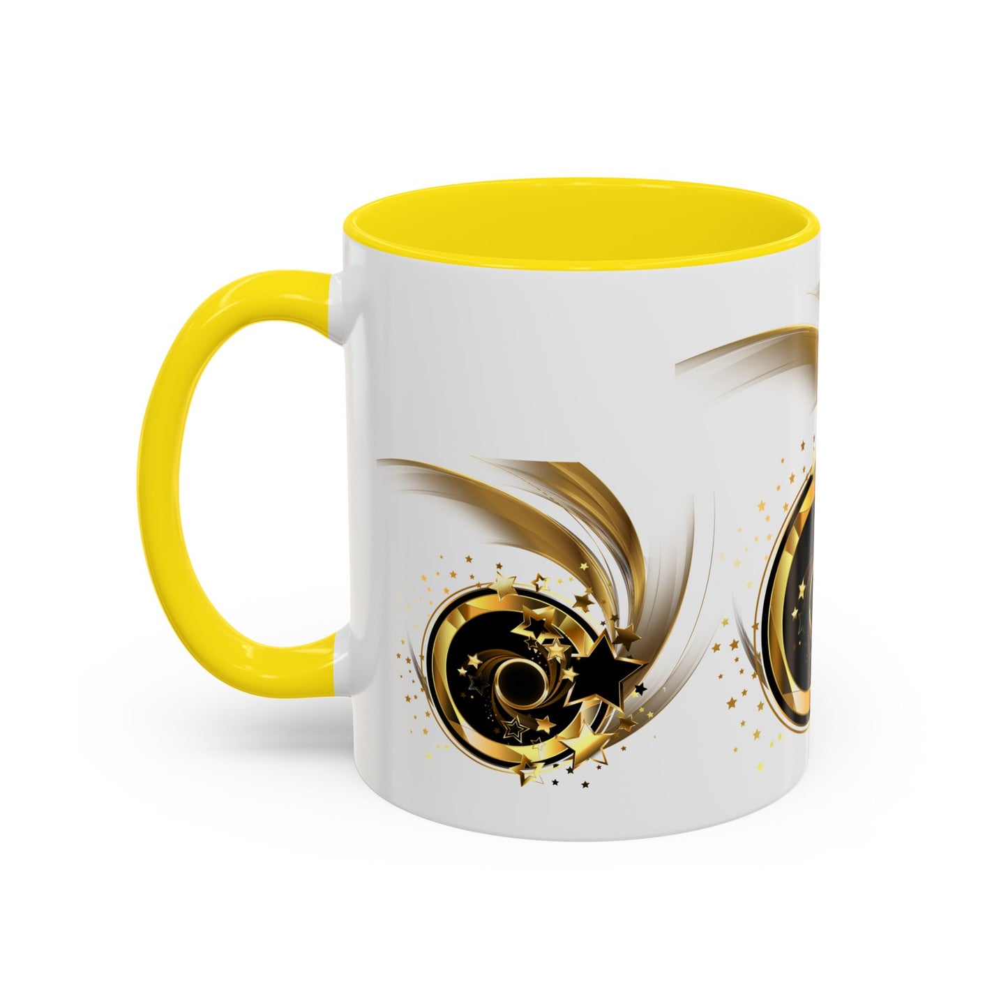 Elegant Gold Swirl Accent Coffee Mug - Perfect for Gifts, Home Decor, Office Use, Celebration, or Daily Rituals