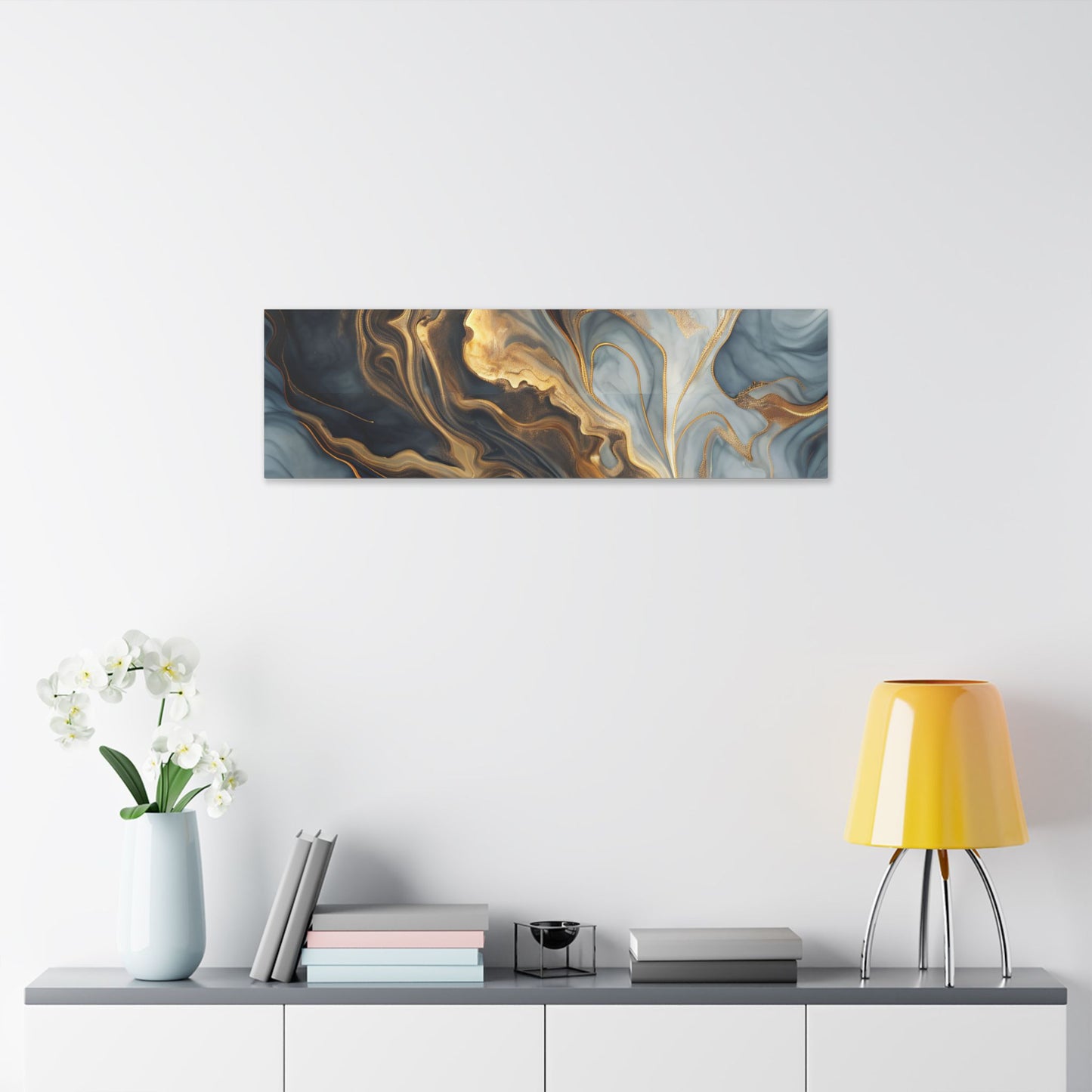 Elegant Marble Artwork, Stretched Canvas Wall Art, Modern Home Decor, Abstract Design, Art for Living Room, Gift for Art Lovers