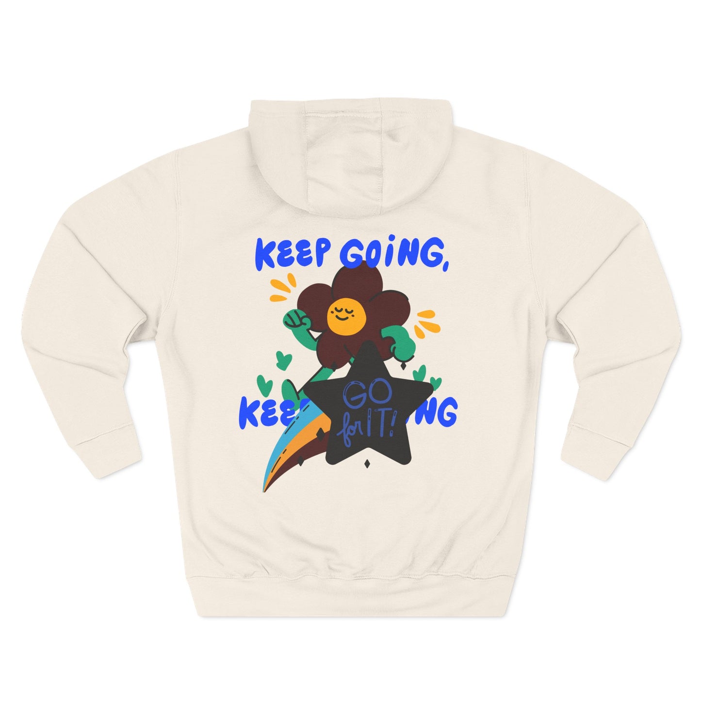 Motivational Three-Panel Fleece Hoodie | Positive Vibes, Gifts for Students, Encouragement Apparel, Casual Wear, Inspirational Hooded [...]