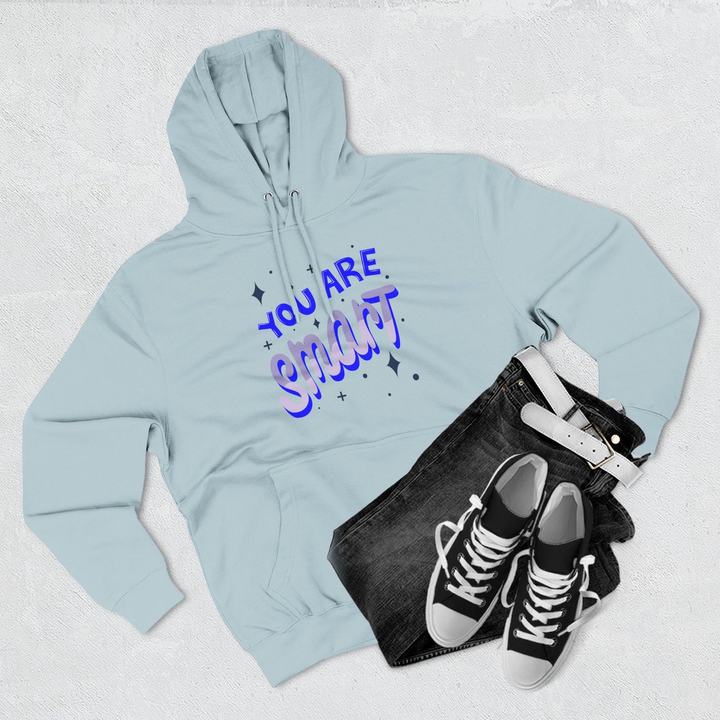 Motivational Three-Panel Fleece Hoodie | Positive Vibes, Gifts for Students, Encouragement Apparel, Casual Wear, Inspirational Hooded [...]