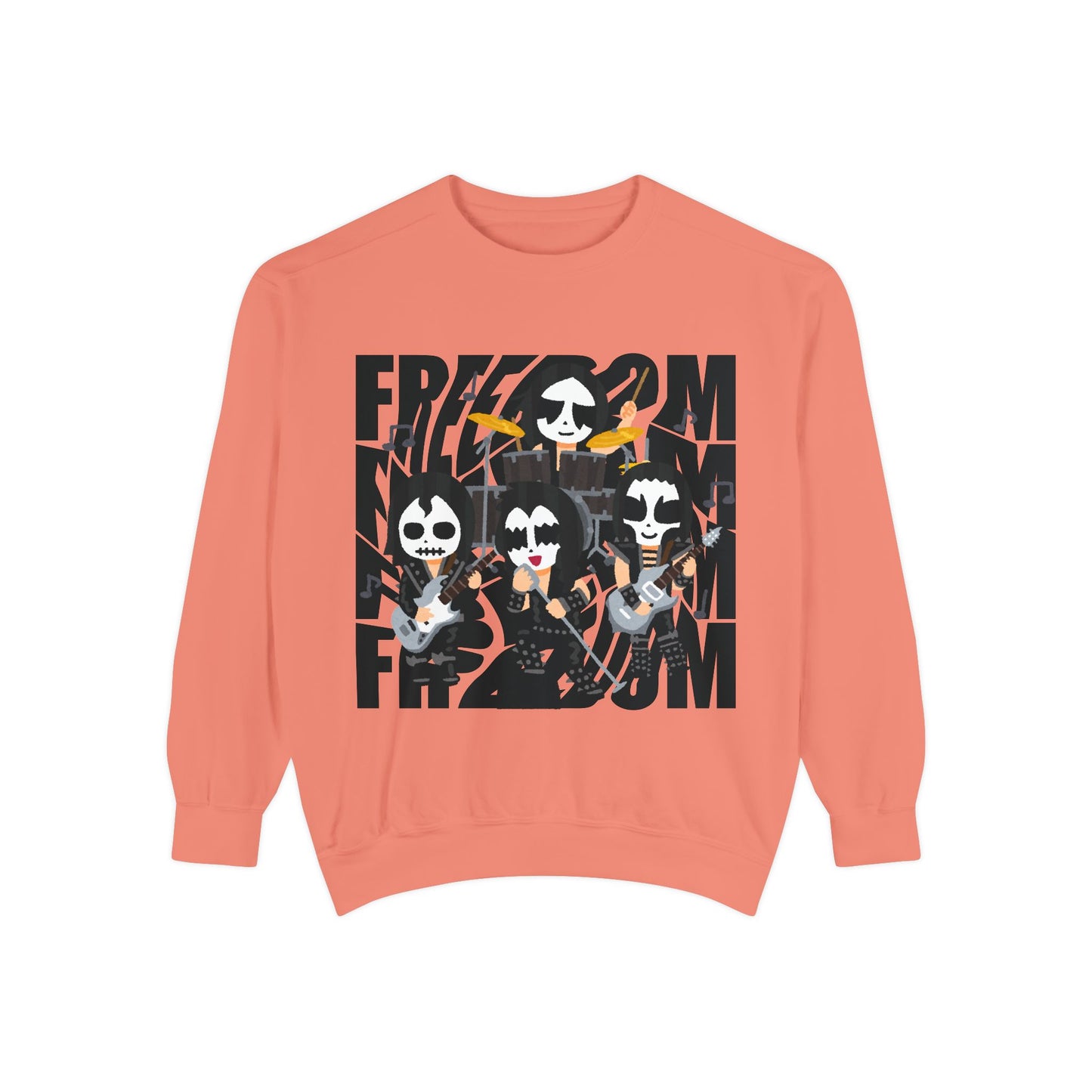 Freedom and Deep Thoughts Unisex Sweatshirt, Rock Music Apparel, Gift for Music Lovers, Cozy Layer for All Seasons, Statement Fashion Piece