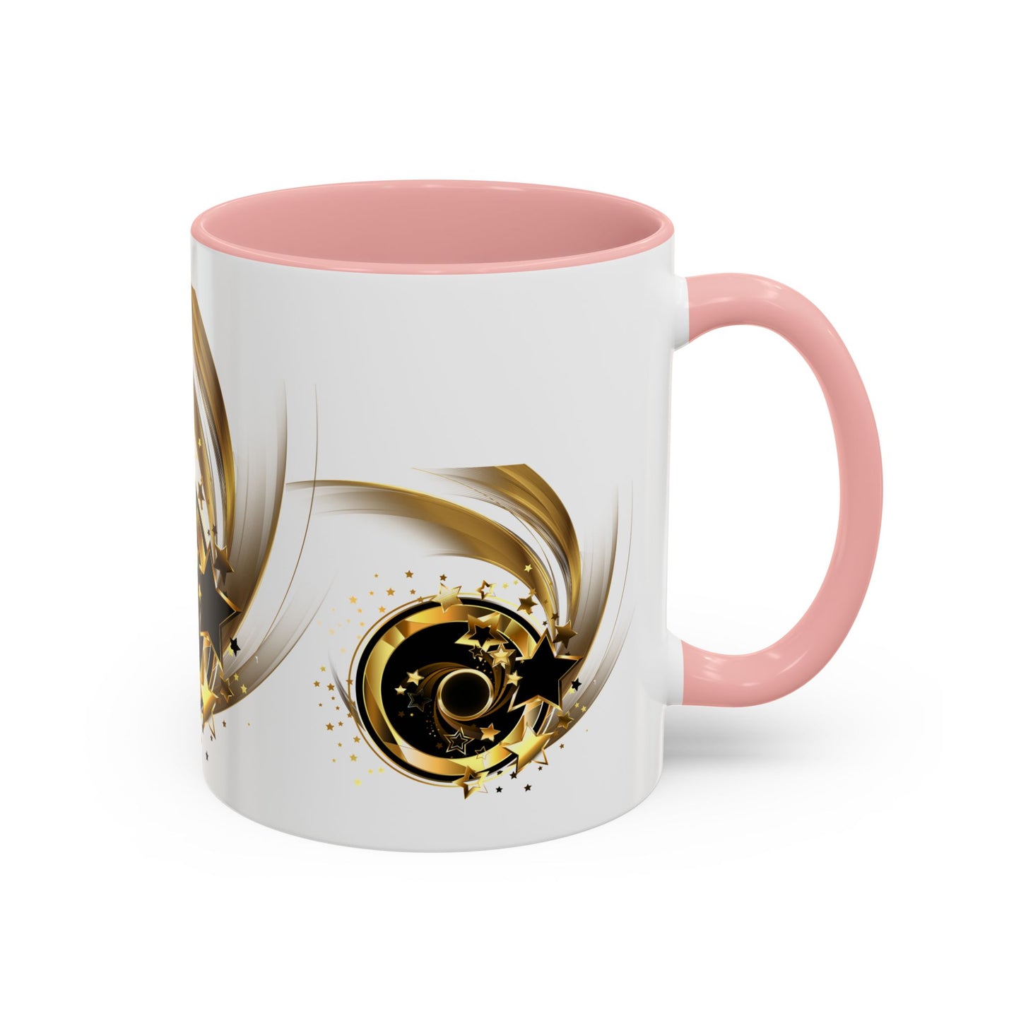 Elegant Gold Swirl Accent Coffee Mug - Perfect for Gifts, Home Decor, Office Use, Celebration, or Daily Rituals